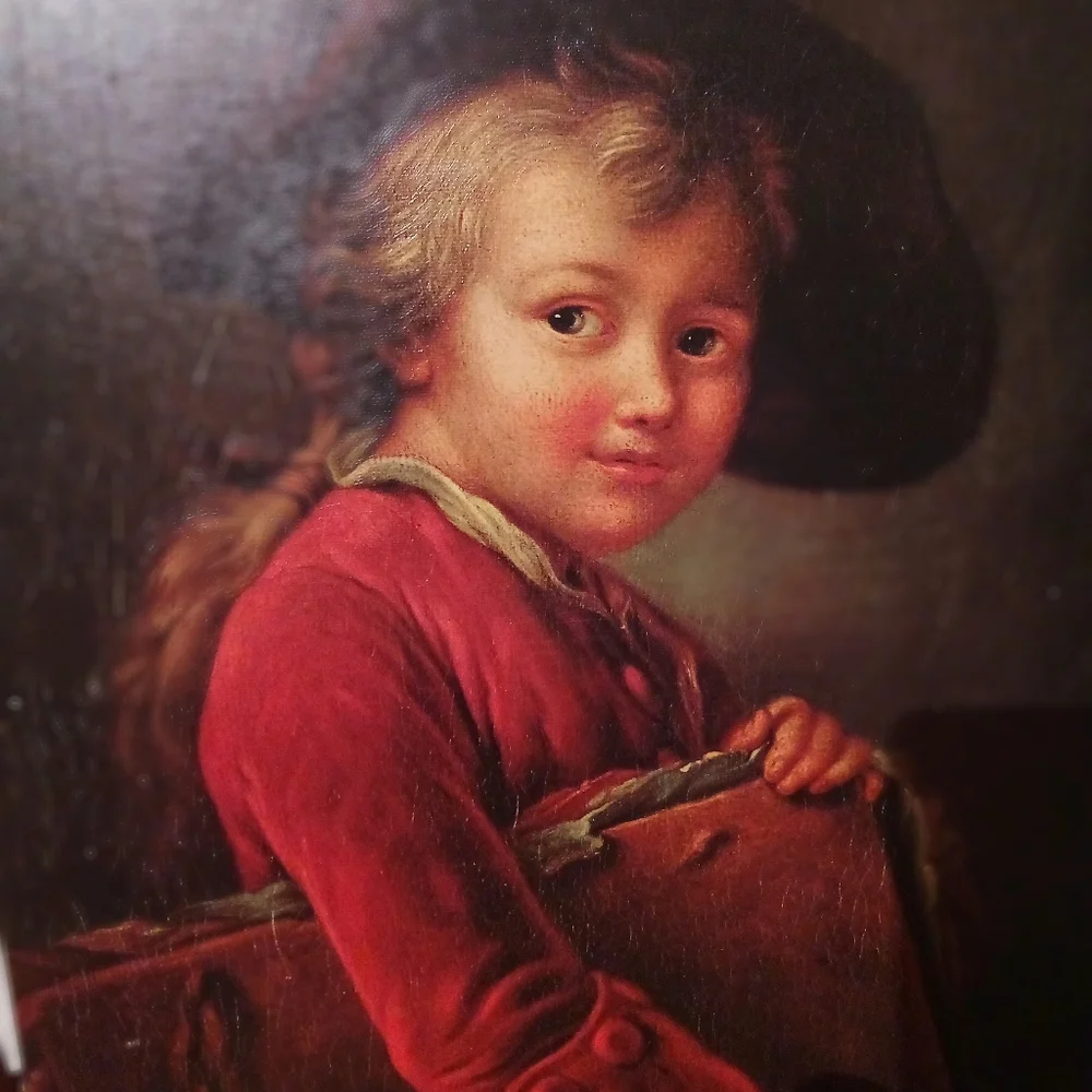 A young pupil painting after Francois Hubert Drouais (1727_1775) 18th. Centuty
